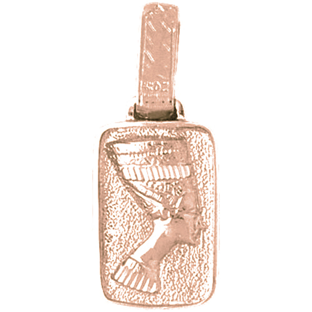 10K, 14K or 18K Gold Nefertiti Pendant