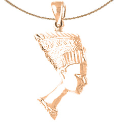 14K or 18K Gold Nefertiti Pendant