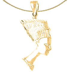 14K or 18K Gold Nefertiti Pendant