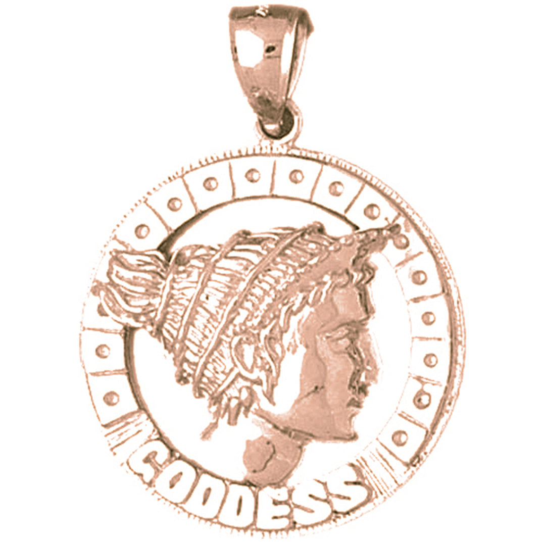 10K, 14K or 18K Gold Egyptian Goddess Pendant