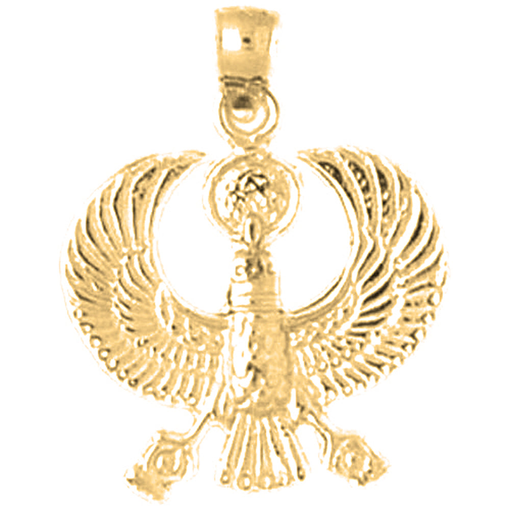 14K or 18K Gold Egyptian Bird Pendant