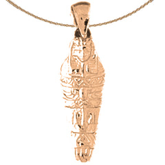 14K or 18K Gold Mummy Pendant