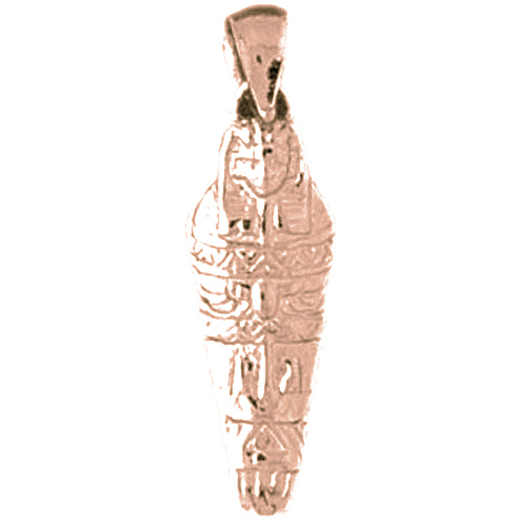 14K or 18K Gold Mummy Pendant
