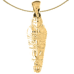 14K or 18K Gold Mummy Pendant
