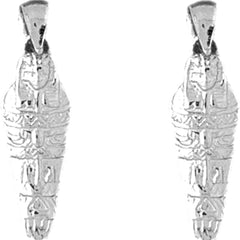 Sterling Silver 27mm Mummy Earrings