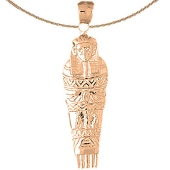 10K, 14K or 18K Gold Mummy Pendant