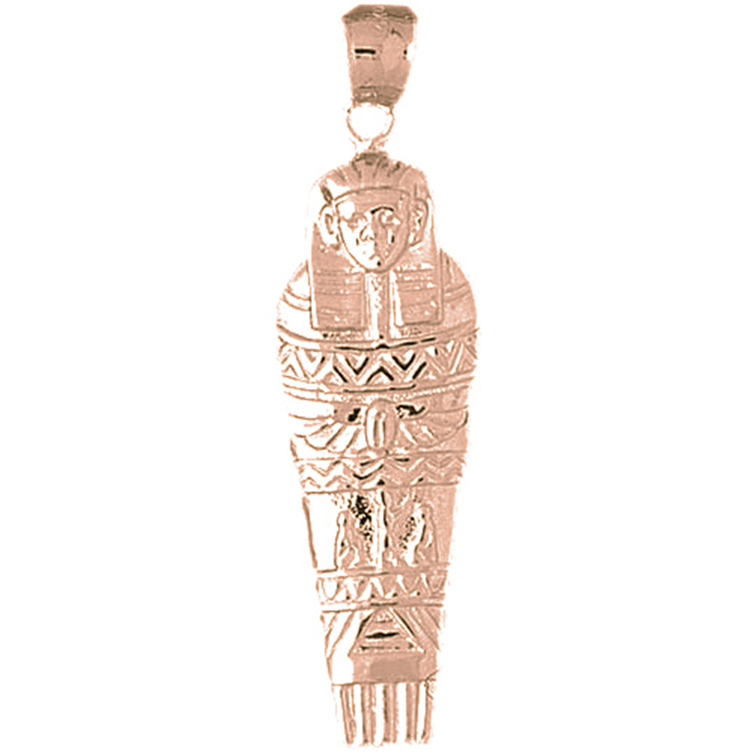 10K, 14K or 18K Gold Mummy Pendant