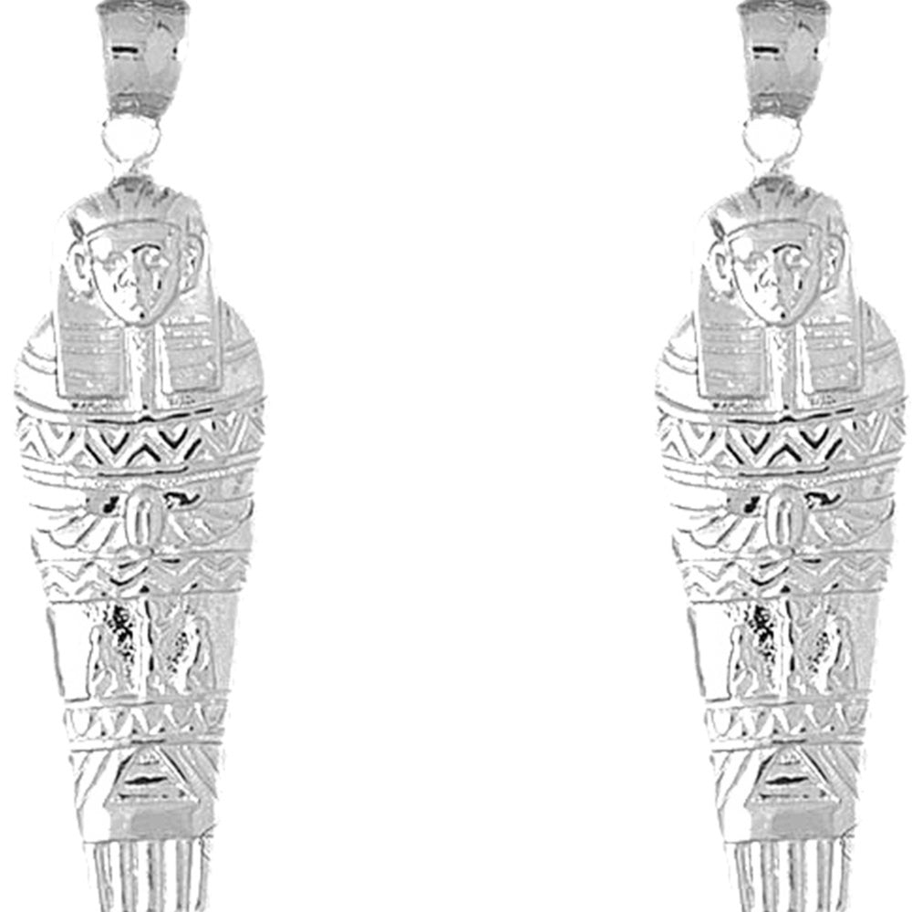 14K or 18K Gold 50mm Mummy Earrings