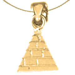 Colgante Pirámide de Oro de 14K o 18K
