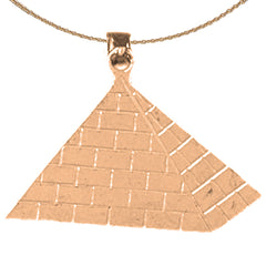Colgante Pirámide de Oro de 14K o 18K