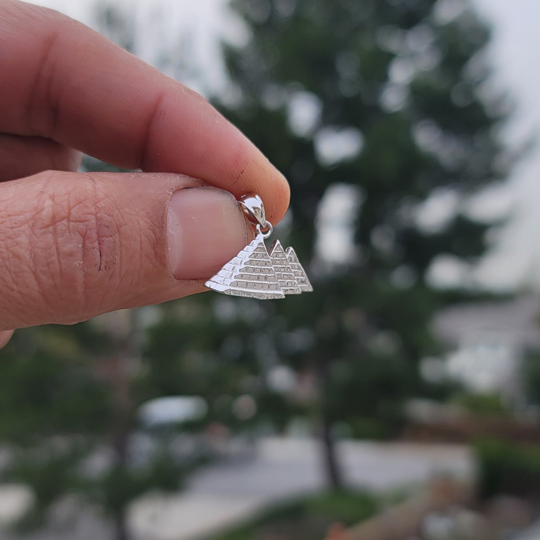 14K or 18K Gold Pyramid Pendant