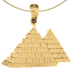 Colgante Pirámide de Oro de 10K, 14K o 18K