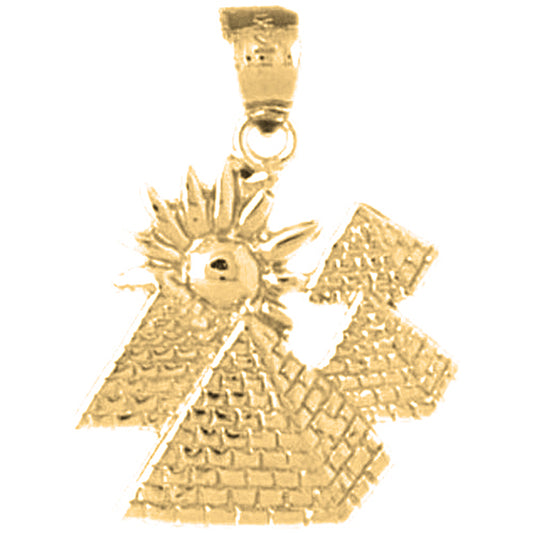10K, 14K or 18K Gold Pyramid Pendant