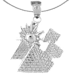 10K, 14K or 18K Gold Pyramid Pendant