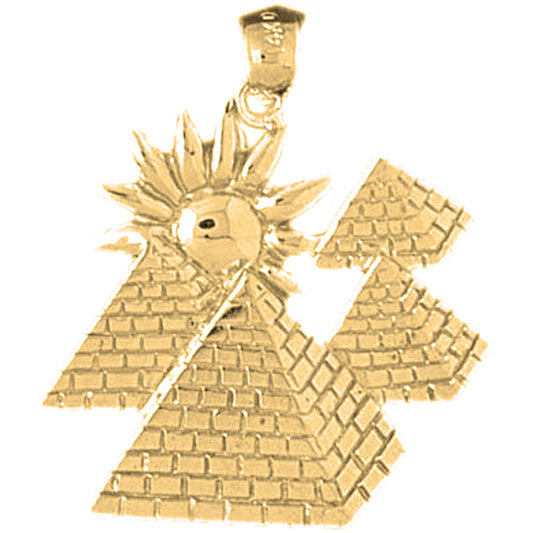 10K, 14K or 18K Gold Pyramid Pendant