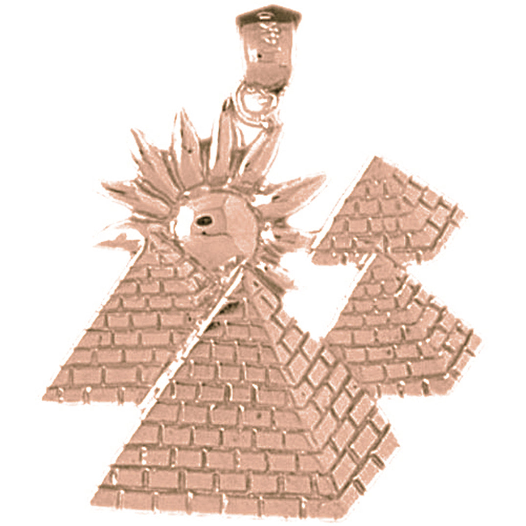 10K, 14K or 18K Gold Pyramid Pendant