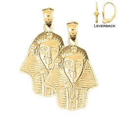 14K or 18K Gold King Tut Earrings