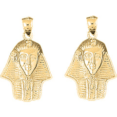 14K or 18K Gold 29mm King Tut Earrings