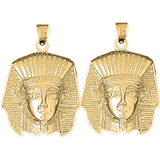 14K or 18K Gold 34mm King Tut Earrings