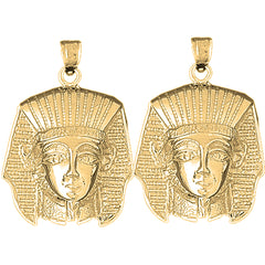 14K or 18K Gold 34mm King Tut Earrings