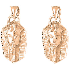 14K or 18K Gold 34mm King Tut Earrings
