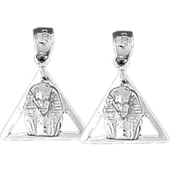 14K or 18K Gold 19mm King Tut Earrings