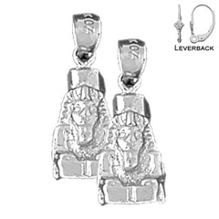 Pendientes King Tut de 20 mm de oro de 14 quilates o 18 quilates