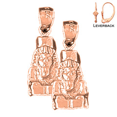 Pendientes King Tut de 20 mm de oro de 14 quilates o 18 quilates