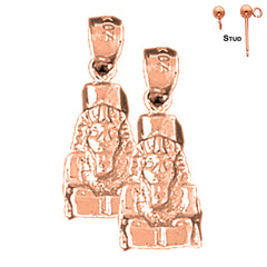 Pendientes King Tut de 20 mm de oro de 14 quilates o 18 quilates