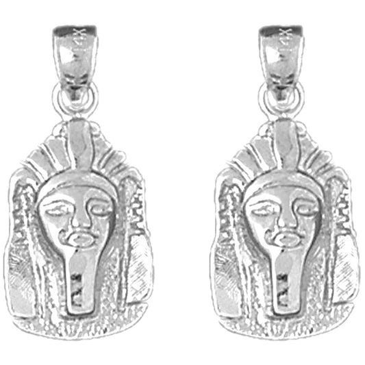 Sterling Silver 22mm King Tut Earrings