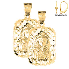 14K or 18K Gold King Tut Earrings