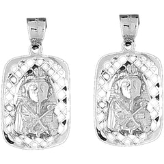 14K or 18K Gold 32mm King Tut Earrings