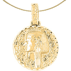 10K, 14K or 18K Gold King Tut Pendant