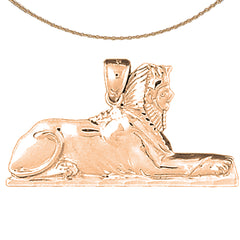 Colgante Esfinge de Oro de 10K, 14K o 18K