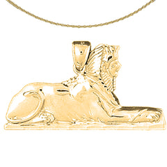 Colgante Esfinge de Oro de 10K, 14K o 18K