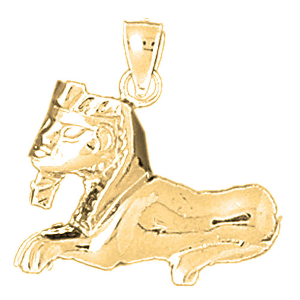 10K, 14K or 18K Gold Sphinx Pendant