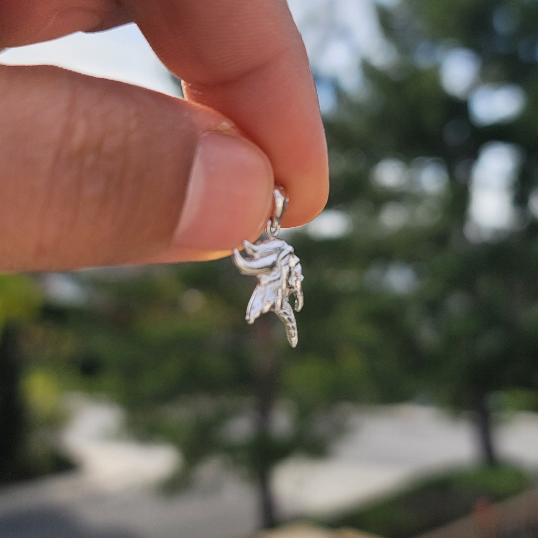 14K or 18K Gold Viking Warrior Head Pendant
