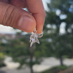 14K oder 18K Gold Anhänger mit Wikinger-Kriegerkopf