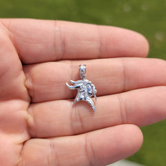 14K oder 18K Gold Anhänger mit Wikinger-Kriegerkopf