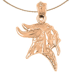 14K oder 18K Gold Anhänger mit Wikinger-Kriegerkopf