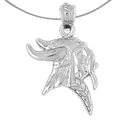 14K oder 18K Gold Anhänger mit Wikinger-Kriegerkopf