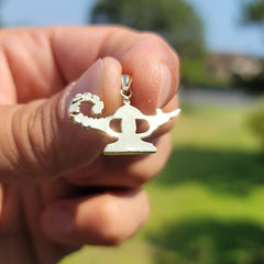 10K, 14K or 18K Gold Genie Lamp Pendant