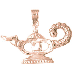 10K, 14K or 18K Gold Genie Lamp Pendant