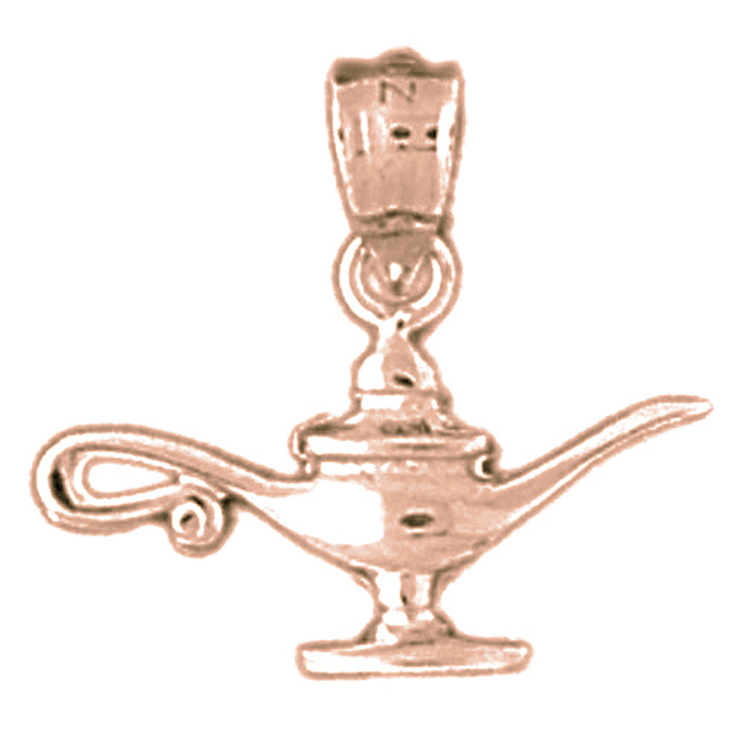 14K or 18K Gold Genie Lamp Pendant