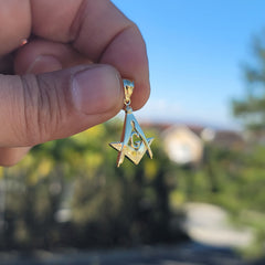 10K, 14K or 18K Gold American Freemasonry Pendant