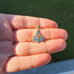 10K, 14K oder 18K Gold Anhänger der amerikanischen Freimaurerei