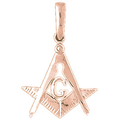 10K, 14K or 18K Gold American Freemasonry Pendant