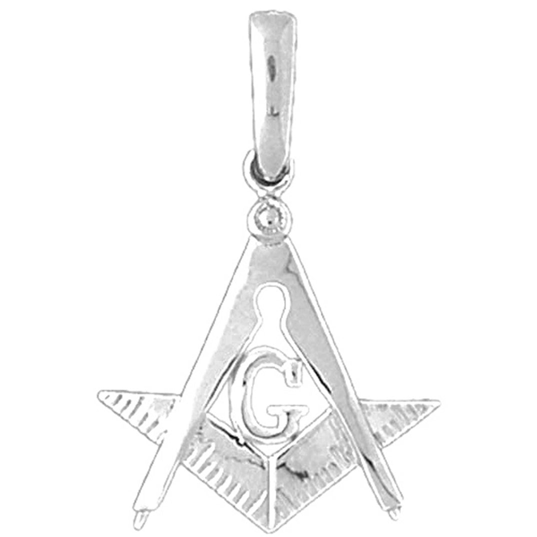 10K, 14K or 18K Gold American Freemasonry Pendant