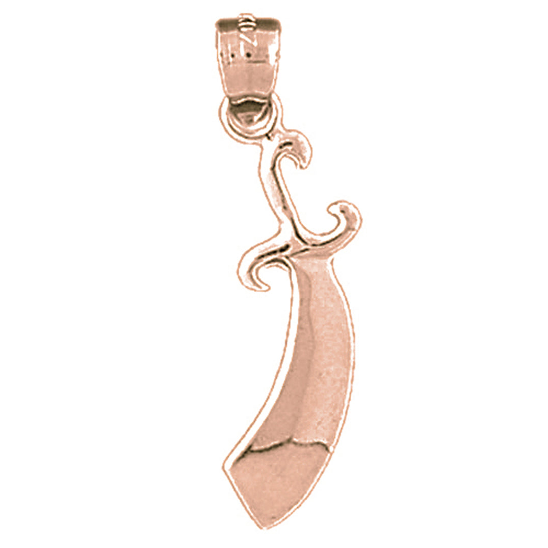 14K or 18K Gold Sword Pendant