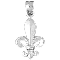 14K or 18K Gold Fleur de Lis Pendant